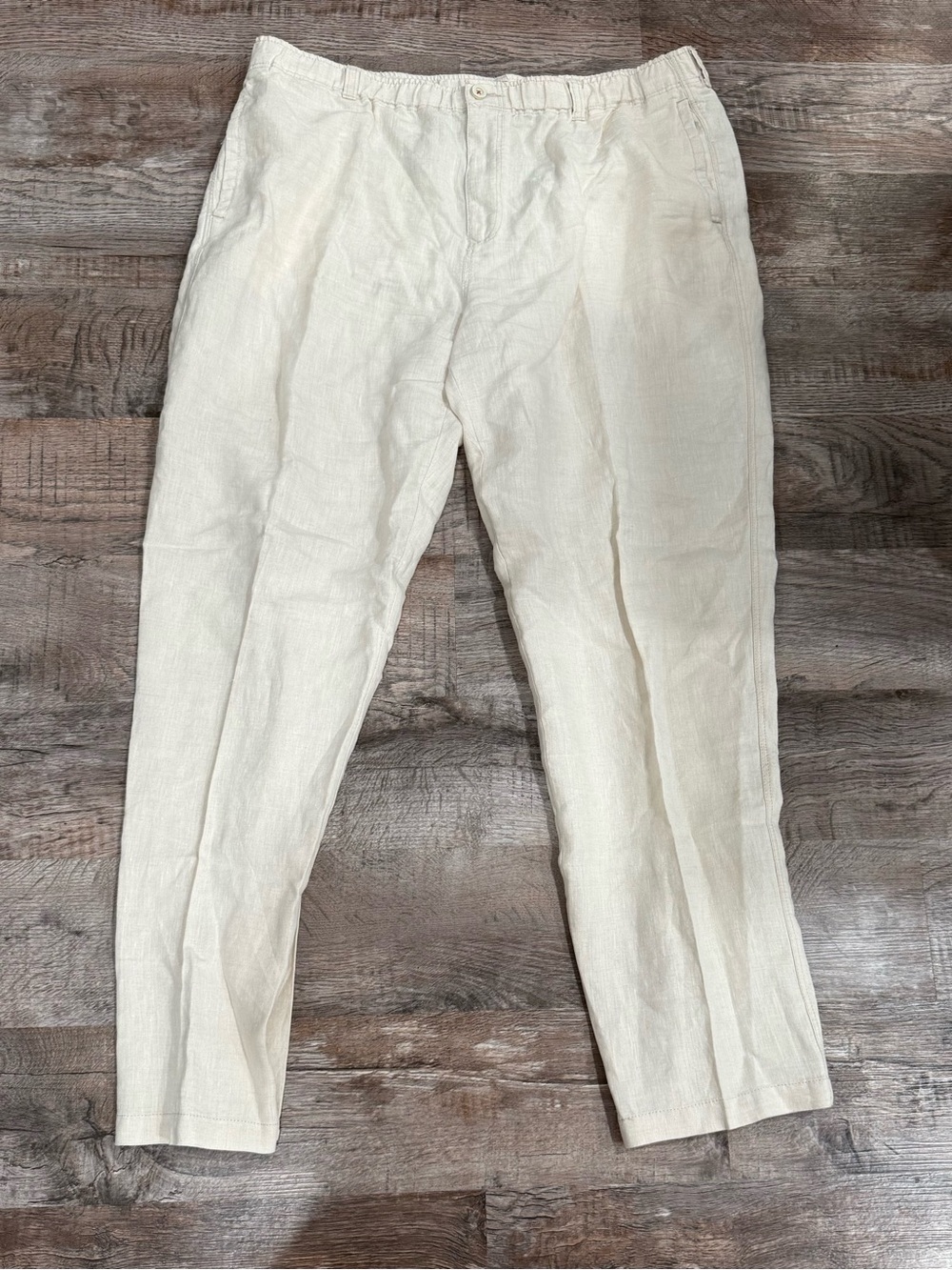 Tommy Bahama 100% Linen Relaxed Straight Leg Pants XXL coastal resort